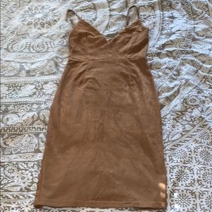 Faith in Love LF brown VEGAN SUEDE DRESS XS